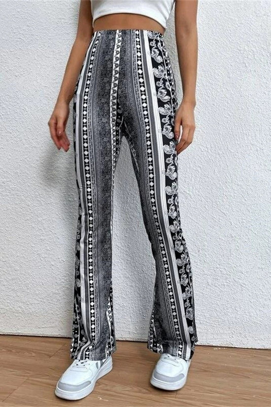High Elastic Tight Pants Slim Sexy Print Trousers Womens Clothing