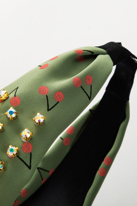 Cherry Print Mid-knot Headband Temperament Wild Headwear