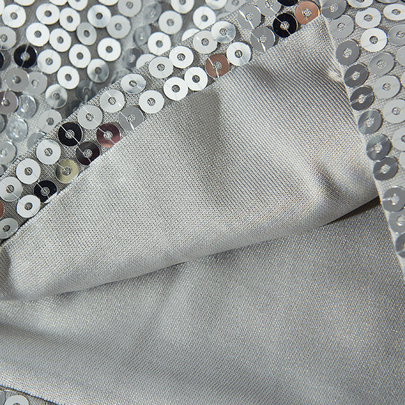 High-elastic stretchable sequin shorts