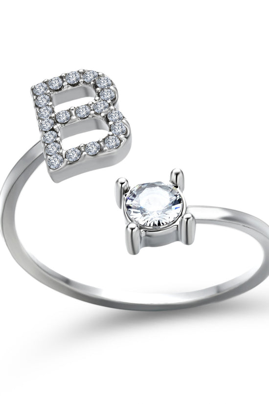 New Design Adjustable 26 Initial Letter Ring Fashion Jewelry For Women Simple Elegant Jewelry