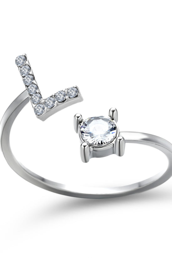 New Design Adjustable 26 Initial Letter Ring Fashion Jewelry For Women Simple Elegant Jewelry