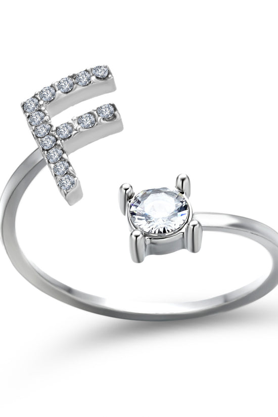 New Design Adjustable 26 Initial Letter Ring Fashion Jewelry For Women Simple Elegant Jewelry