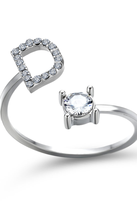 New Design Adjustable 26 Initial Letter Ring Fashion Jewelry For Women Simple Elegant Jewelry