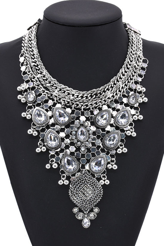 Alloy Diamond Short Necklace Crystal Necklace