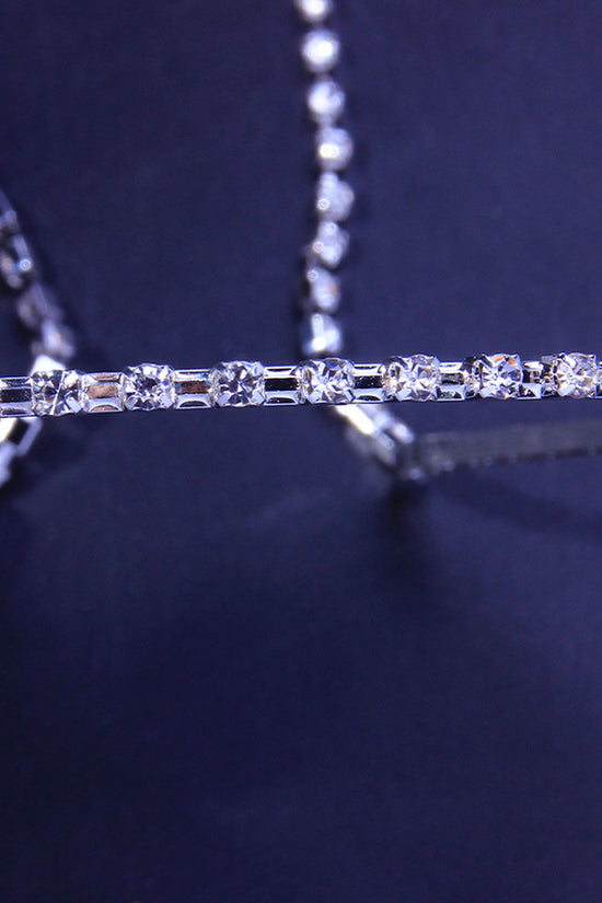 European And American Hot-selling Single-chain With Diamond Headband, Temperament And Personality, Back-hung Hairpin, Simple And Full-drilled Headwear Headwear