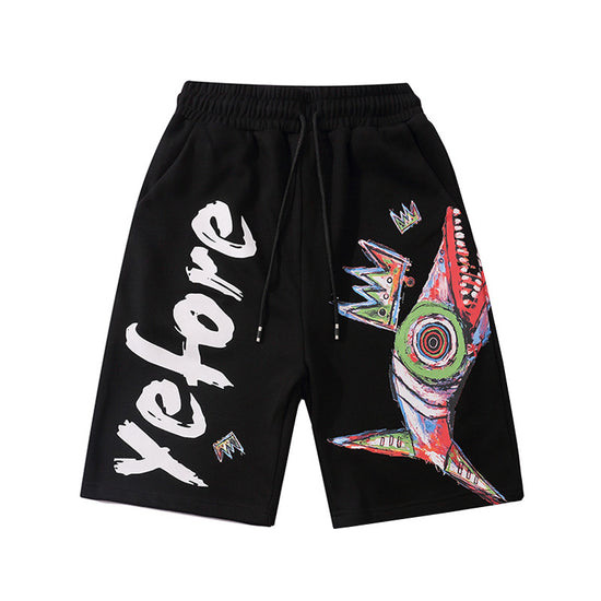 Men's letter print shorts