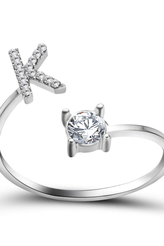 New Design Adjustable 26 Initial Letter Ring Fashion Jewelry For Women Simple Elegant Jewelry