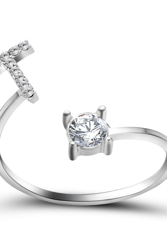 New Design Adjustable 26 Initial Letter Ring Fashion Jewelry For Women Simple Elegant Jewelry