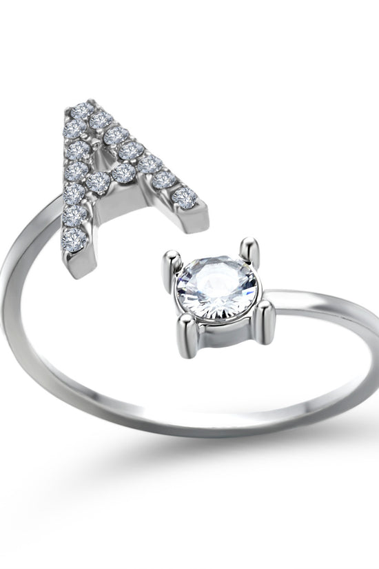 New Design Adjustable 26 Initial Letter Ring Fashion Jewelry For Women Simple Elegant Jewelry