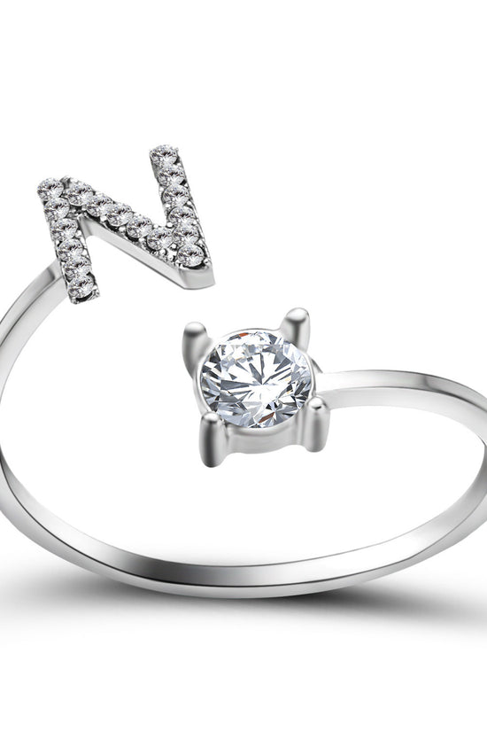 New Design Adjustable 26 Initial Letter Ring Fashion Jewelry For Women Simple Elegant Jewelry