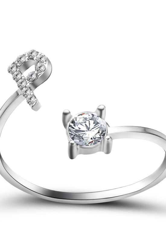 New Design Adjustable 26 Initial Letter Ring Fashion Jewelry For Women Simple Elegant Jewelry