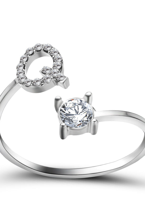 New Design Adjustable 26 Initial Letter Ring Fashion Jewelry For Women Simple Elegant Jewelry
