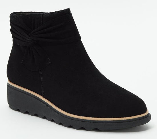Bowknot Wedge Heel Short Tube Casual Plus Size Women's Shoes