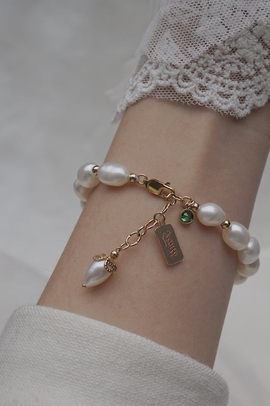 Natural Zircon Pearl Bracelet Ins Fashion Luxury Jewelry