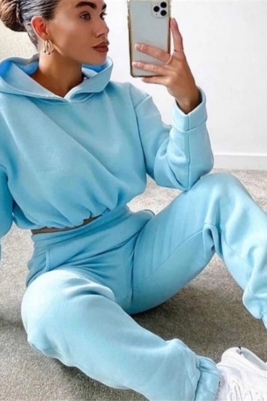 Jogging Suits For Women 2 Piece Sweatsuits Tracksuits Sexy Long Sleeve HoodieCasual Fitness Sportswear
