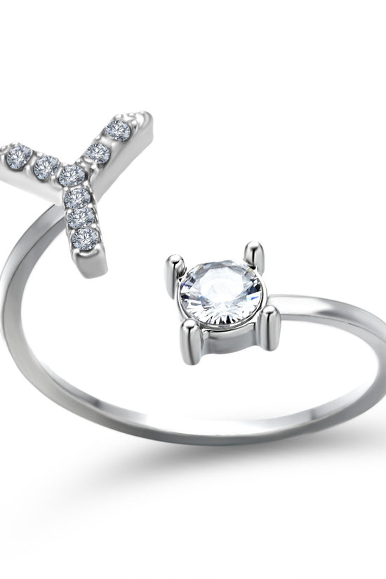New Design Adjustable 26 Initial Letter Ring Fashion Jewelry For Women Simple Elegant Jewelry