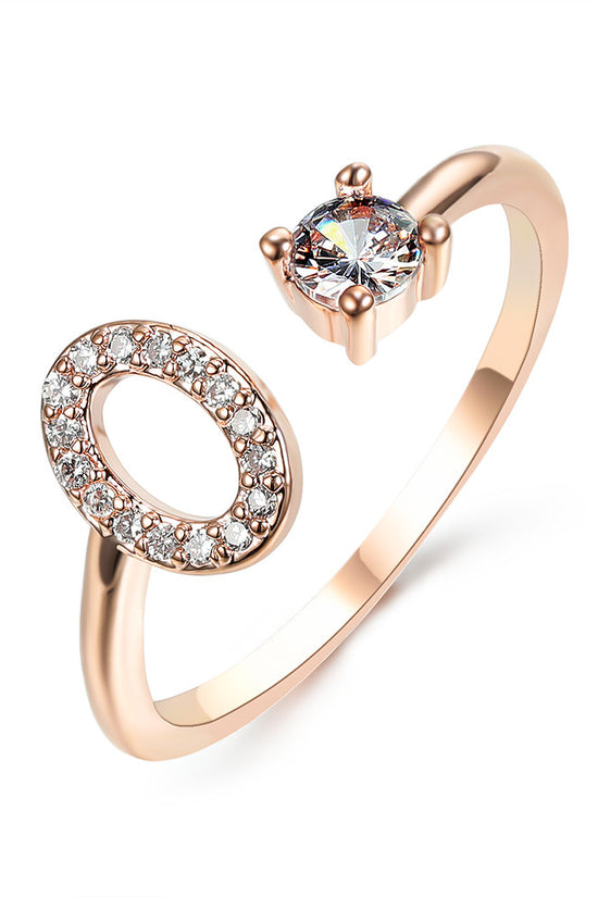 New Design Adjustable 26 Initial Letter Ring Fashion Jewelry For Women Simple Elegant Jewelry