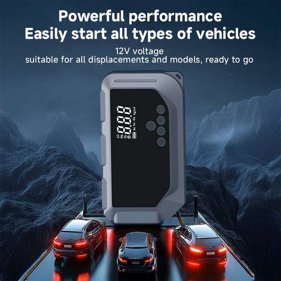 Car Battery Starter With Air Compressor 150PSI With Digital Tire Inflator 12V Car Battery