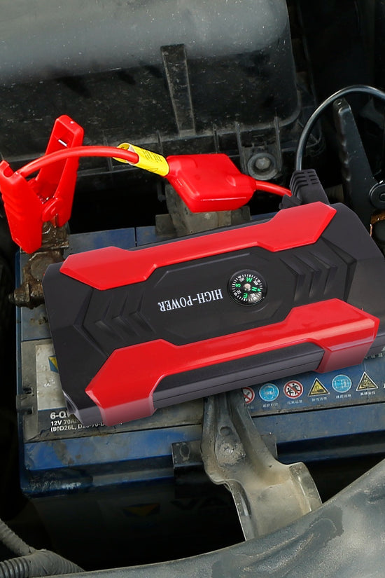 Car Jump Starter Booster 800A Peak 28000mAh 12V Battery Charger Up To 6.0L Gas Or 3.0L Diesel Engine With LCD Screen 4 Modes LED Flashlight