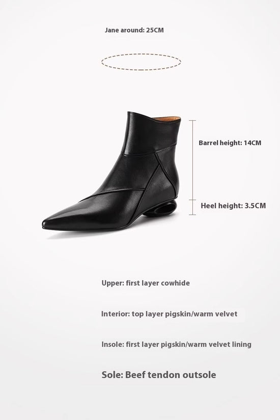 Chunky Heel Side Zip Short Tube Fashion Boots