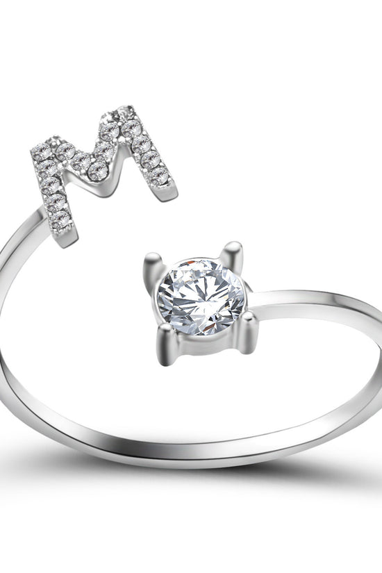 New Design Adjustable 26 Initial Letter Ring Fashion Jewelry For Women Simple Elegant Jewelry