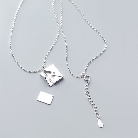 Fashion Jewelry Envelop Necklace Women Lover Letter Pendant Best Gifts For Girlfriend