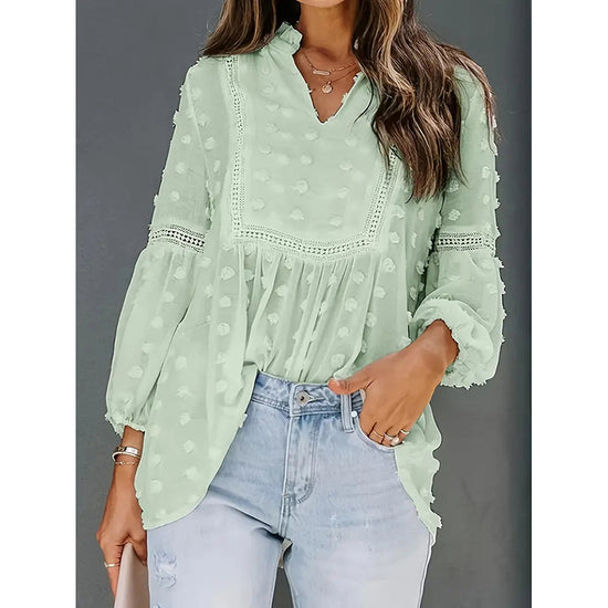 Womens Business Casual Tops Long Sleeve V Neck Dressy Office Work Fall Shirt Blouse