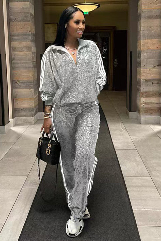 Autumn And Winter New European And American Women's Casual Coat Trousers Suit