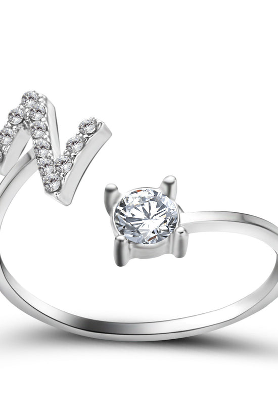 New Design Adjustable 26 Initial Letter Ring Fashion Jewelry For Women Simple Elegant Jewelry