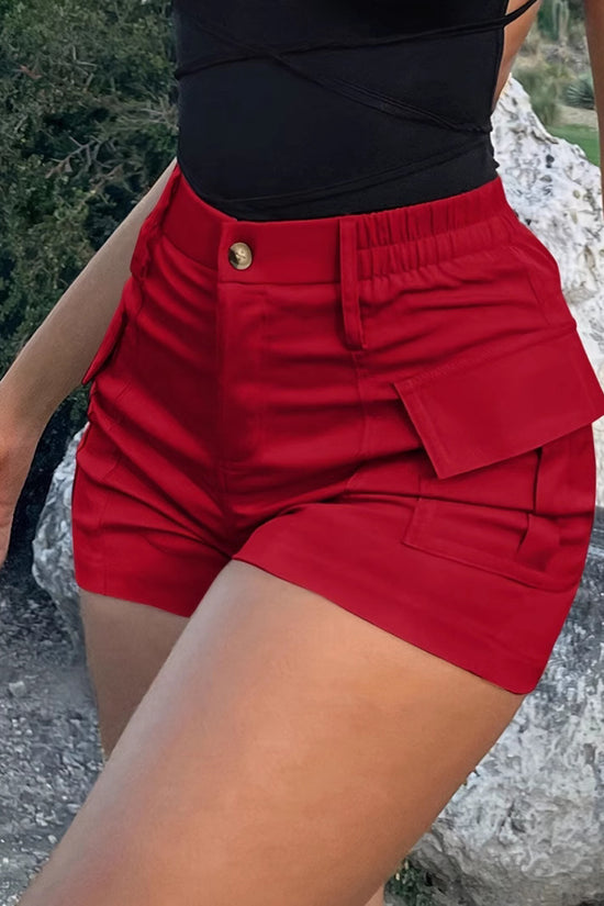 Summer American Casual Solid Color Short Shorts