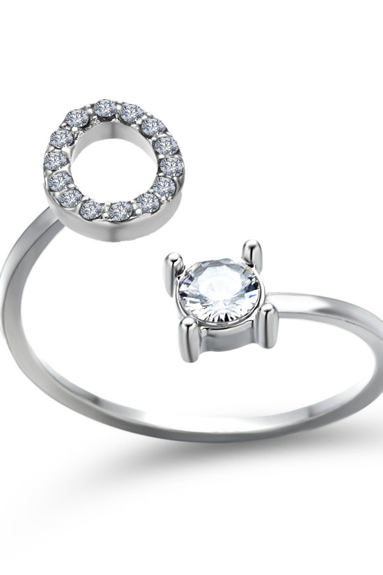 New Design Adjustable 26 Initial Letter Ring Fashion Jewelry For Women Simple Elegant Jewelry