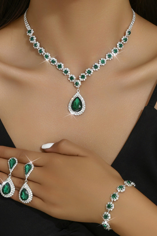 Fashion Jewelry Bridal Jewelry Suit Necklace Ear Stud Bracelet Three-piece Set