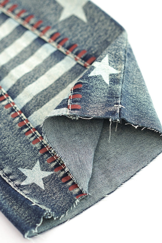 Vintage Star Pattern Jeans Forbidden Platform - Temu