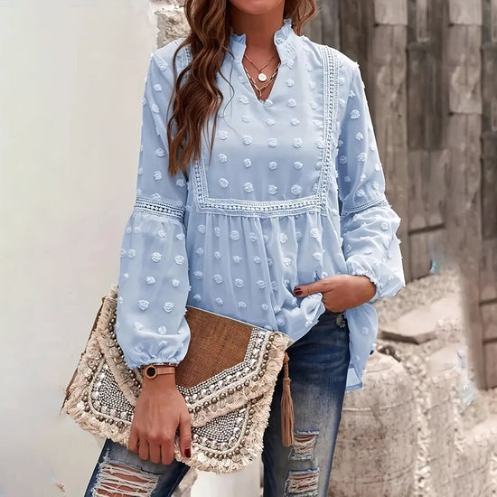 Womens Business Casual Tops Long Sleeve V Neck Dressy Office Work Fall Shirt Blouse