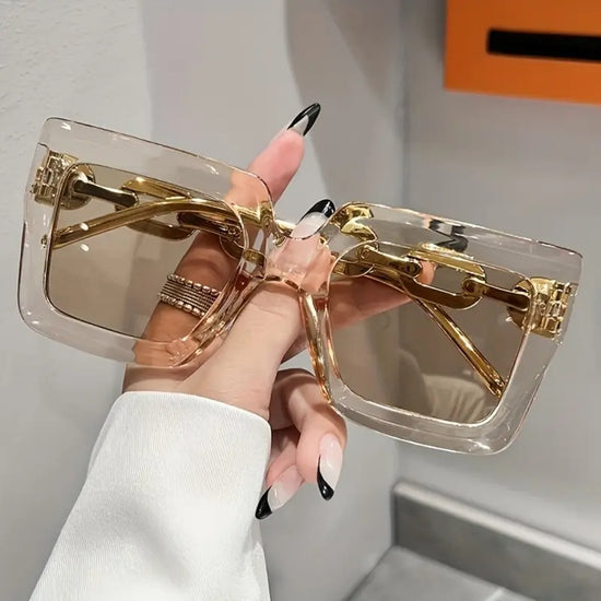 Vintage Large Frame Glasses - The Perfect Accessory For Fashion Lovers And Urban Explorers, Blue Light Protection Glasses For Women - Prohibited For Sale On Temu