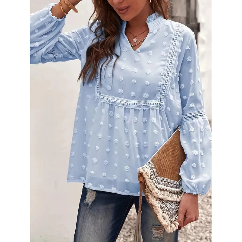 Womens Business Casual Tops Long Sleeve V Neck Dressy Office Work Fall Shirt Blouse