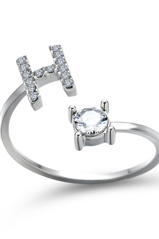 New Design Adjustable 26 Initial Letter Ring Fashion Jewelry For Women Simple Elegant Jewelry
