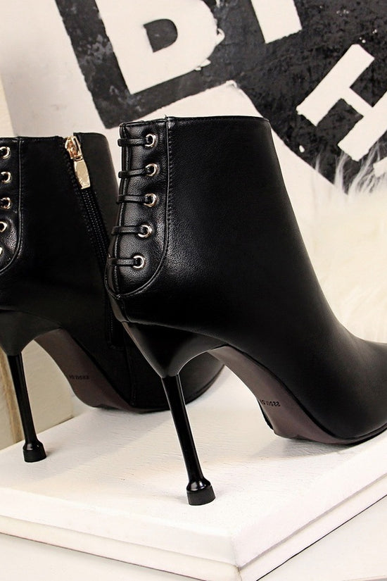 High Heel Pointed Toe Short-tube Women's Boots