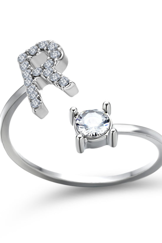 New Design Adjustable 26 Initial Letter Ring Fashion Jewelry For Women Simple Elegant Jewelry