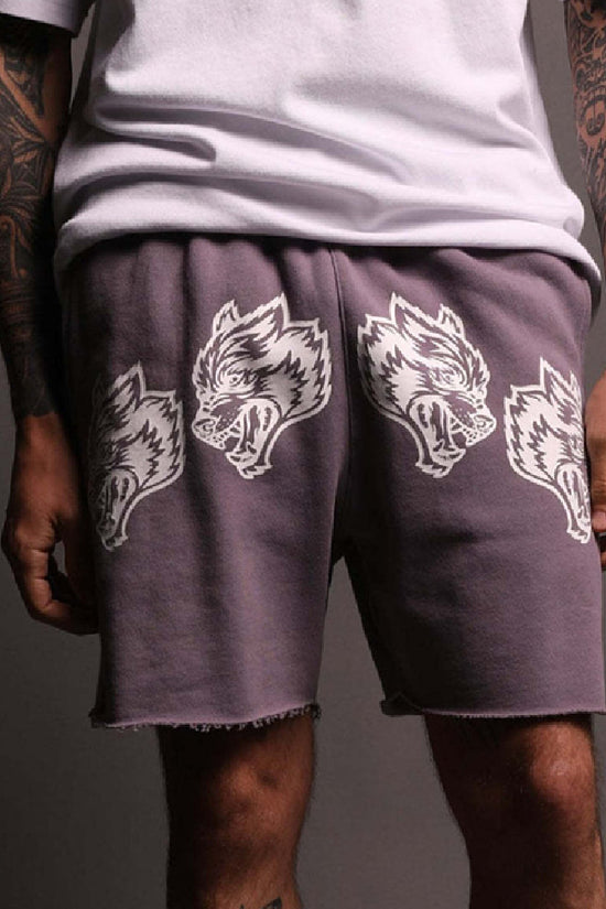 Cotton Summer Frayed New Men's Cartoon Loose Printed Shorts