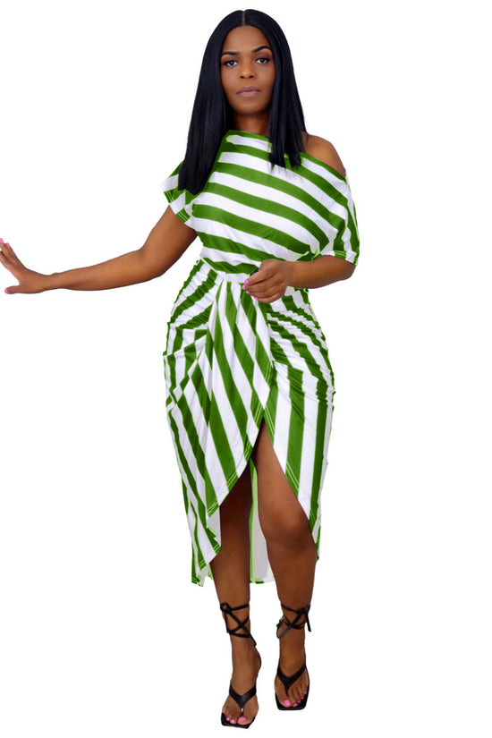 European And American Women's Cross-border Fashion Tie-dye Irregular Printed Dress