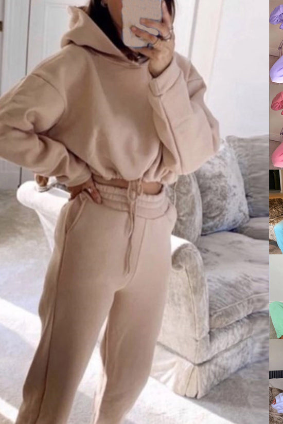 Jogging Suits For Women 2 Piece Sweatsuits Tracksuits Sexy Long Sleeve HoodieCasual Fitness Sportswear