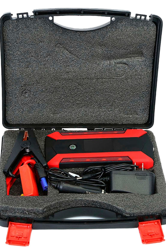 Car Jump Starter Booster 800A Peak 28000mAh 12V Battery Charger Up To 6.0L Gas Or 3.0L Diesel Engine With LCD Screen 4 Modes LED Flashlight
