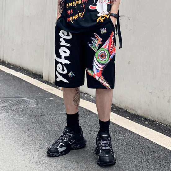 Men's letter print shorts