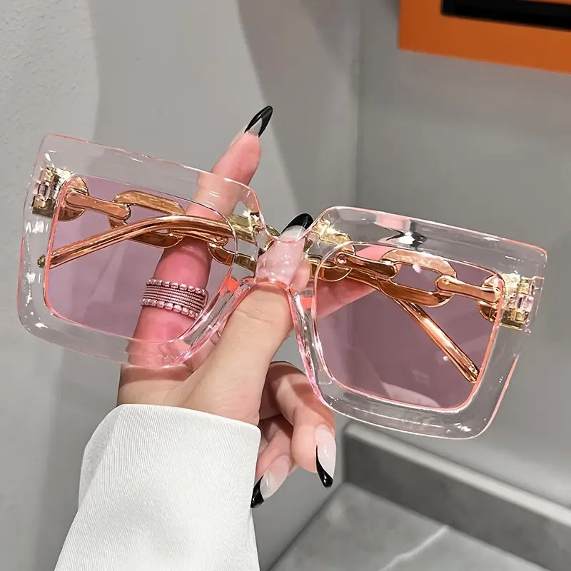 Vintage Large Frame Glasses - The Perfect Accessory For Fashion Lovers And Urban Explorers, Blue Light Protection Glasses For Women - Prohibited For Sale On Temu