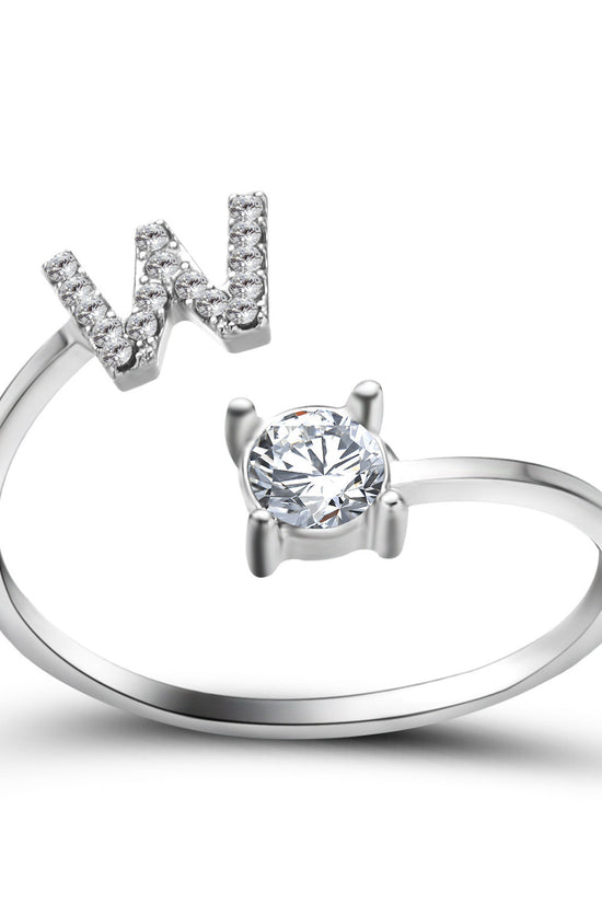 New Design Adjustable 26 Initial Letter Ring Fashion Jewelry For Women Simple Elegant Jewelry