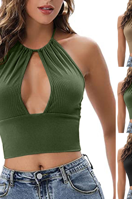 Camisole Halter Vest Women Summer Sexy Hollow Tops