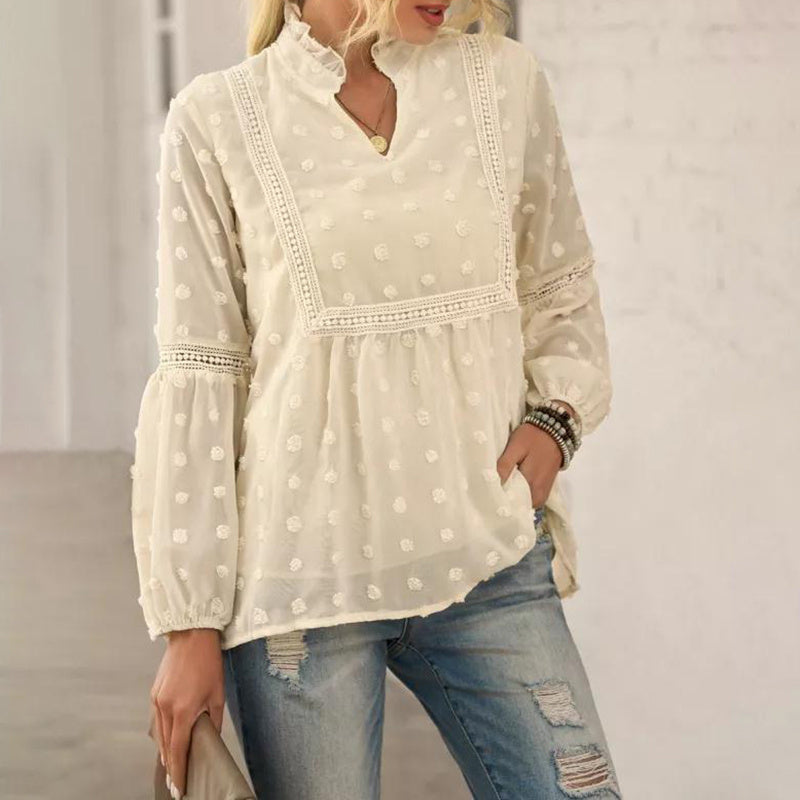 Womens Business Casual Tops Long Sleeve V Neck Dressy Office Work Fall Shirt Blouse
