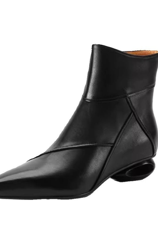 Chunky Heel Side Zip Short Tube Fashion Boots