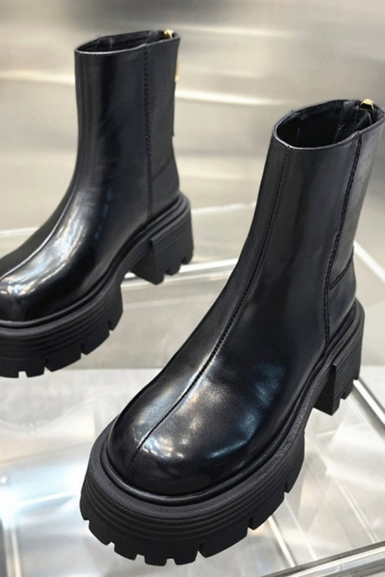 Autumn And Winter Korean Style Thick Bottom Chunky Heel Short Tube Fashion Boots Children